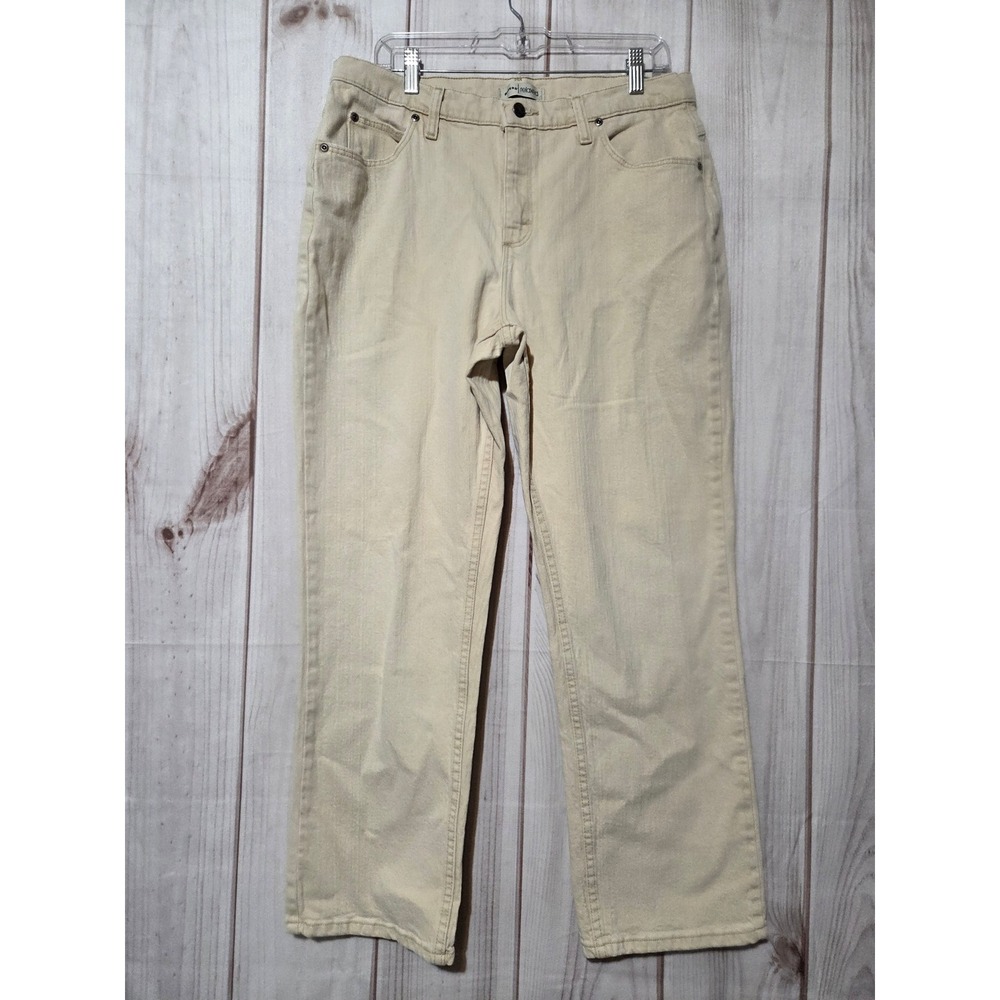 Riders by Lee Relaxed Fit Straight Leg Khaki Denim Jeans‎ Women's Size 14P